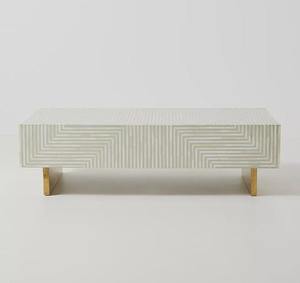 โต๊ะกาแฟฝังกระดูกสัตว์ งานฝีมือสุดหรู ดีไซน์สวยงาม ขายดีที่สุด เฟอร์นิเจอร์ระดับพรีเมียมสำหรับห้องนั่งเล่นสไตล์โมเดิร์น คุณภาพส่งออก - Product Image 1