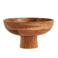 Cuenco hecho a mano de madera de diseño moderno de calidad superior 6x6x4 pulgadas Acabado en madera natural Sostenible Última llegada del exportador