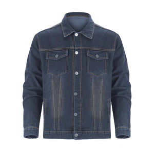 Springhill Enterprises High Quality Custom Design Men <b>Denim</b> <b>Jacket</b> Covered Button Reversible Eco-Friendly High Street <b>Jacket</b> - Product Image 3