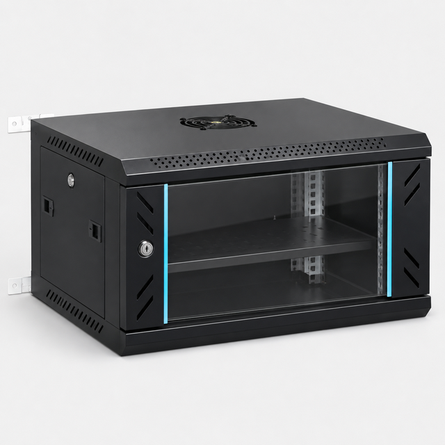 Indoor Wall Mount 19-Inch Server Rack Cabinet 4U/9U/15U IP20 SPCC Steel Enclosure Data Center OEM/ODM Tempered Glass Door