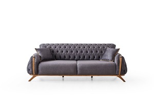 Canapé-lit inclinable en tissu moderne de luxe pour bureau à domicile, appartement, hôtel ou villa, ensemble de salon - Product Image 3