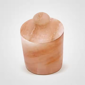 Contenedor hermético de sal rosa del Himalaya, tarro de almacenamiento hecho a mano reutilizable con tamaño personalizable para sal y especias - Product Image 5