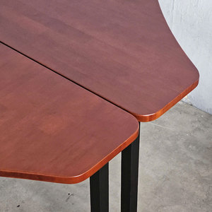 Set of 4 <b>Nesting</b> Triangular <b>Tables</b> 70x70cm Modern Design with Iron Legs Made of Rubber Wood HBLG034 - Product Image 4