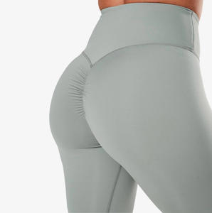 High Waist Seamless Sage Green Biker Shorts for Women Stretch Compression Fitness Gym Yoga Workout Bottoms - Product Image 3