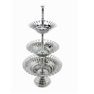 Elegant Design Tabletop Accessories Birthday Cup Cake Stand Gold Plated Finishing Cup Cake Stand With <b>Glass</b> <b>Dome</b> - Product Image 5