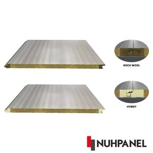 Panel Sándwich Acústico para Pared, Panel de Revestimiento de Fachada Perforado Aislado con PIR de 200 mm, Resistente al Fuego, para Cuartos Fríos, Talleres, Baños y Sótanos - Product Image 4