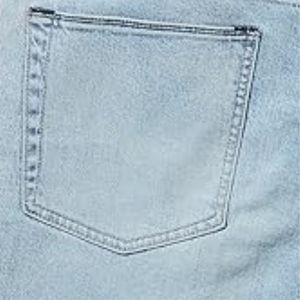 กางเกงยีนส์ขาสั้นทรงหลวมสีฟ้าทำจากผ้าฝ้าย100% สไตล์ลำลองทรงตรงเอวสูงถักฤดูร้อน - Product Image 5