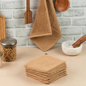 Paño de Cocina de Algodón con Tejido Waffle, 12x12 Pulgadas, Suministro al por Mayor Premium, Suave, Absorbente, de Secado Rápido, Ecológico, Certificado GOTS - Product Image 6