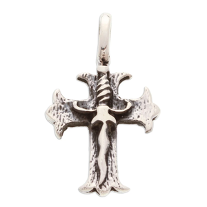 Cruz espada colgante 925 plata esterlina cristiano tema religioso regalo para todos precio de fábrica joyería al por mayor - Product Image 1