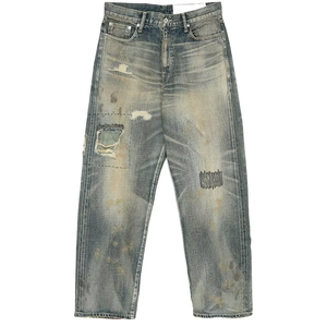 Cotton Baggy <b>Jean</b> Custom Streetwear Acid Wash Oversize Vintage Denim Pants Straight Baggy Rhinestone <b>Jeans</b> Loose Fit for Men - Product Image 1