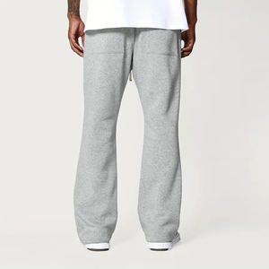 กางเกงจ็อกเกอร์ผ้าฟลีซสีเทาสไตล์ลำลองคุณภาพสูงสำหรับผู้ชาย  ขาตรง น้ำหนักเบา ทรงบาน  ใส่สบาย  รับสกรีนโลโก้ - Product Image 6