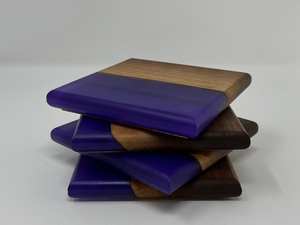 Sous-verres contemporains multicolores en résine époxy pour les détaillants fabriqués en Inde - Product Image 4