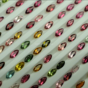 Natural Premium Multi turmalina 4x8mm forma de marquesa lote al por mayor fabricación de joyas piedras - Product Image 4