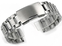 Correa de reloj inteligente profesional GD007 plateada unisex de lujo, clásica, suave, transpirable, ajustable, ligera y duradera, de acero inoxidable.