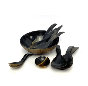 Juego de servir ensalada de cuerno de búfalo, juego de servir Barra de ensalada, cuchara y tenedor disponibles al precio más bajo - Product Image 5