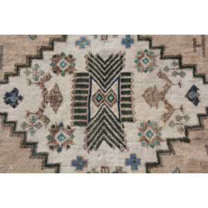 Tapis de 4,1 x 6,9 pieds, tapis vintage, tapis abstrait turc en laine bleue - Product Image 5