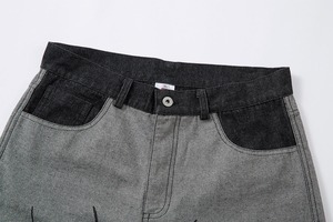 Pantalones Vaqueros Anchos de Mezclilla con Estampado Serigrafiado, Estilo Holgado, Fabricantes de Alta Calidad, Pantalones Personalizados para Hombre - Product Image 4