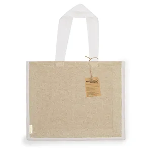 Borsa Promozionale Ecologica in Cotone Riciclato e Juta - Talara - Product Image 5