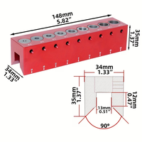 Jig Dowel Lubang Saku 4mm-12mm, Panduan Pengeboran Vertikal Self-Centering, Alat Pencari Lubang, Jig Dowel untuk Pertukangan Kayu