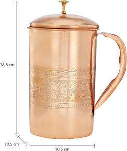 Solimo เหยือกทองแดงลายนูน1350มล. พร้อมฝาปิด - Product Image 2