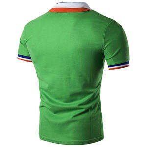 Vente en gros de polos respirants à manches courtes pour hommes, vêtements polo imprimé OEM, vêtements de sport à manches courtes 100% polyester et coton - Product Image 4