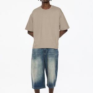 Dernières 2025 hommes Boxy surdimensionné Fit blanc O cou t-shirts à vendre par vente en gros 100% coton Boxy Fit t-shirts prix de gros - Product Image 3