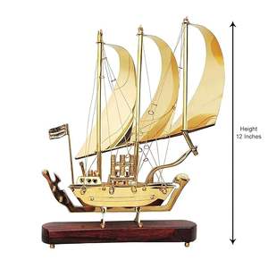 Artisanat de navires en métal de haute qualité Design unique en laiton Décorations d'intérieur pour la maison Ornements de navires polis pour un excellent décor à la maison - Product Image 4