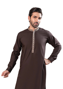 Salwar Kameez-Tenue de soirée traditionnelle Shalwar Kameez pour hommes de qualité pour les festivals - Product Image 6