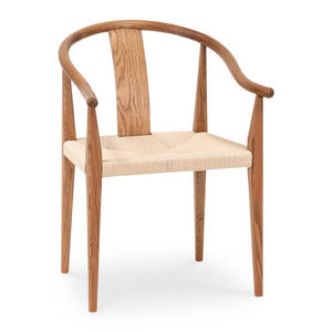 Chaise de salle à manger en teck indonésien de style scandinave moderne, prix d'usine OEM/ODM personnalisé, vente en gros - Product Image 1