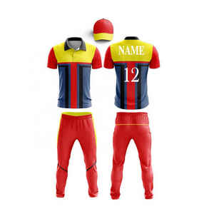 Uniforme de cricket pour hommes d'impression par sublimation en polyester 100% dans la taille et la conception personnalisées - Product Image 1