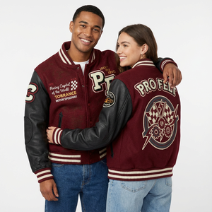 Chaquetas Varsity Personalizadas al por Mayor, Estilo Americano, Invierno y Otoño, con Logotipo Personalizado, Chaqueta de Béisbol Universitaria para Hombre - Product Image 2