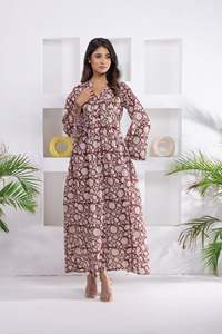 Women's 2025 Summer Casual Dress Short Sleeve Cotton Frocks with <b>Printed</b> Silhouette Natural Waistline Adult Size - Product Image 3