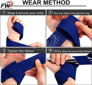 Sangles de musculation OEM en coton/néoprène, haute qualité, confortables, couleur personnalisée, pour usage en salle de sport, renforcement musculaire - Product Image 6