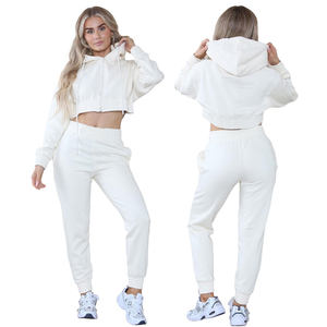 Conjunto Deportivo de 2 Piezas para Mujer, con Capucha, Casual, Estampado, Transpirable, Elegante, Sólido, Cómodo, para Invierno - Product Image 1