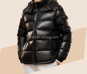 Winter Custom Logo Stylish Big <b>Long</b> Puffer <b>Mens</b> <b>Jacket</b> With Hood - Product Image 6