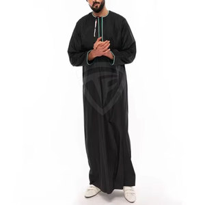 Alta calidad último diseño hombres Thawb nuevo diseño largo Thawb musulmán transpirable secado rápido hombres Thawb - Product Image 1