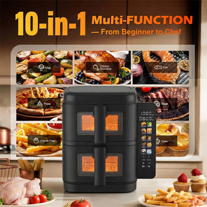 Friggitrice ad Aria Commerciale a Doppio Cestello 10L 2400W, Forno Friggitrice ad Aria a Basso Consumo Energetico - Product Image 3