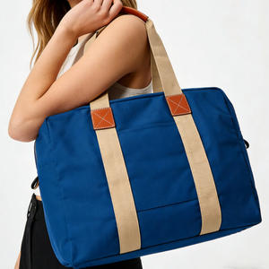 Sac de voyage week-end en toile de coton grande capacité, personnalisé, de haute qualité, durable et bien organisé, avec poignée et doublure intérieure - Product Image 3