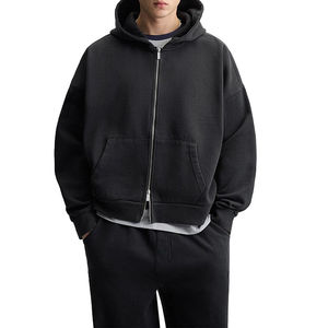 Sweat-shirt à col rond surdimensionné de haute qualité, taille plus, broderie 3D, épaules tombantes, sweat-shirt pour homme - Product Image 4