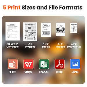 طابعة حرارية A4 لاسلكية محمولة عالية السرعة تعمل بالبلوتوث تعمل بنظام أندرويد وiOS ، طابعة متطورة - Product Image 3