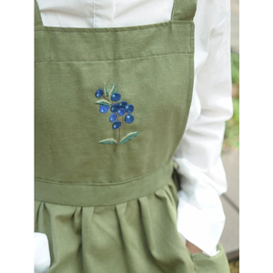 Tablier en lin brodé à la main pour femmes tabliers de broderie maison cuisine jardin OEM fabriqué au Vietnam - Product Image 6