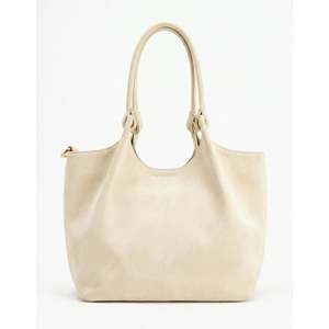 Autentica Borsa a Spalla da Donna in Vera Pelle Scamosciata Italiana Morbida, Due Cinghie, Chiusura con Zip, AP IDEA MODA Art. 26059sue - Product Image 1