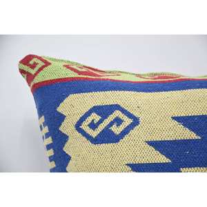 Multicolor 28x28 pulgadas Bohemian Kilim almohada lujo Vintage estampado lana cojín decorativo para suelo uso navideño - Product Image 2