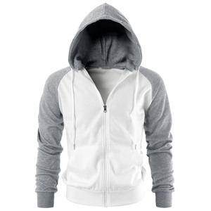 Sudaderas con capucha de algodón de gran tamaño XXS para hombre, cuello con capucha, cremallera, logotipo personalizable, estampado de calle, sudaderas con capucha para hombre con patrón sólido de invierno - Product Image 2