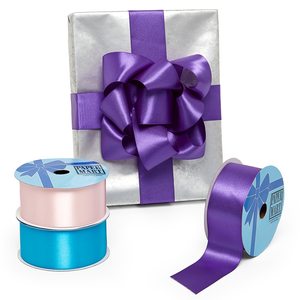 Haute Couture Iridescent Satin Ribbon Fashion Solid Iridescent Style Polyester Silk for Gift Wrapping Decorations Roll Spool - Product Image 1