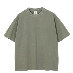 Wholesale Mens 100% Cotton Oversized Blank <b>Plain</b> T-Shirt Custom High Quality Printed Logo Short Sleeve Breathable Eco-Friendly - Product Image 3