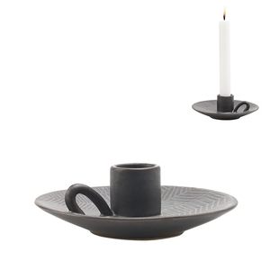 Good Sale Candle Holder Stand Pillar <b>Candlestick</b> Candlelight Dinner Metal <b>Black</b> Candle Stick Holder for Home Living Room Decor - Product Image 1