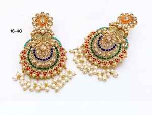 Pendientes Étnicos de Estilo Indio para Mujer, Chapados en Oro con Circonita, Joyería de Alta Calidad para Bodas, Fiestas y Regalos - Product Image 5