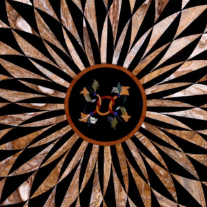 Arte Popular Indio de Mesa con Incrustaciones de Madreperla en Mármol Verde, Modelo Personalizado Hecho a Mano, Diseño Floral para el Día de San Valentín - Product Image 3