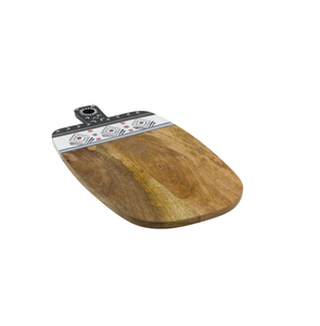 Planches à découper personnalisées en bois et imprimées Planche à découper de cuisine Planche à découper à vendre produit trou de poignée de forme ronde - Product Image 4